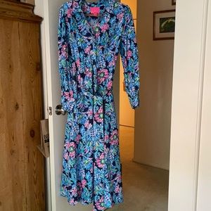 Never worn Lilly Pulitzer long sleeve shirtdress